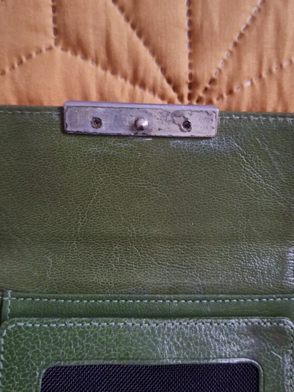 Michael Kors Olive Green Leather Wallet